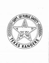 Badge Coloring Texas Ranger Sheets sketch template