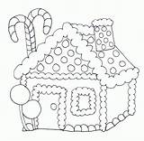 Coloring Gingerbread House Pages Print Getcolorings sketch template