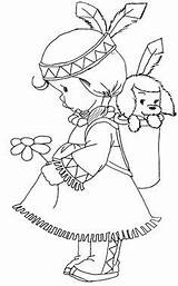 Coloring Pages Native Girl American Indian Kids Printable Puppy Indians Colouring Metis Bonnie Color Kleurplaten Little Sheets Cute Children Book sketch template