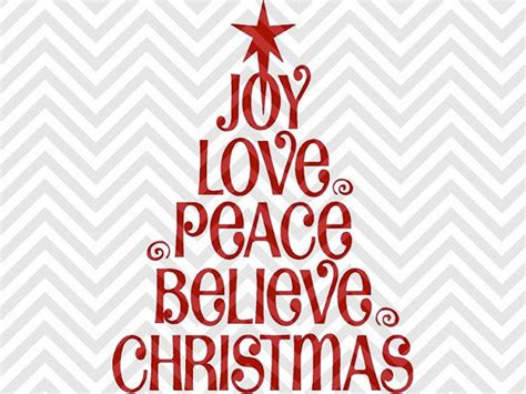 Joy Love Peace Believe Christmas Tree Christmas Snowman