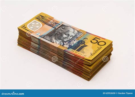 stack  australian  notes stock photo image  currency wealth