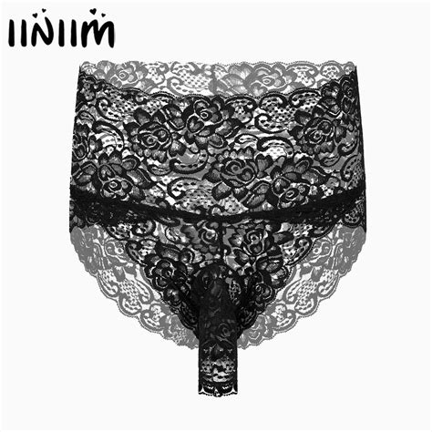 mens gay male sexy panties see through lace lingerie briefs jj penis