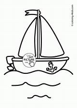 Boat Coloring Transportation Pages Kids Wuppsy Toddlers Color Drawing Crafts Preschool Sheets sketch template