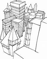 Ciudades Cidades Buildings Skyscraper Edificios Coloringhome Mentamaschocolate Laminas sketch template