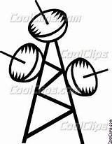 Telecommunication Clipart Towers Tower Clipground Communication Clip sketch template