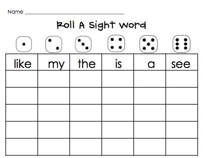 sight word games  kindergarten kindergarten