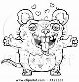 Coloring Rat Ugly Outlined Clipart Pages Cartoon Integrity Confused Loving Vector Template Illustration Shrugging Thoman Cory sketch template