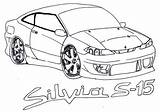 Silvia Nissan S15 sketch template