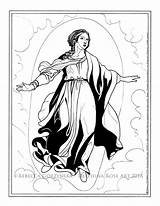 Immaculate Conception Hail Lady Assumption sketch template