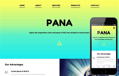 pana personal website template wlayouts