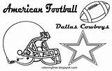 Cowboys Football Coloring Team Dallas Pages Print sketch template