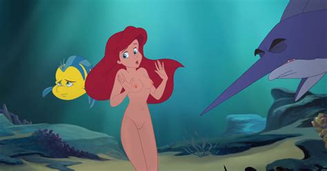 Rule 34 Ariel Breasts Disney Edit Flounder Human Legs