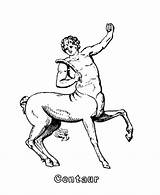 Coloring Centaur Mythological Mythical Beasts sketch template
