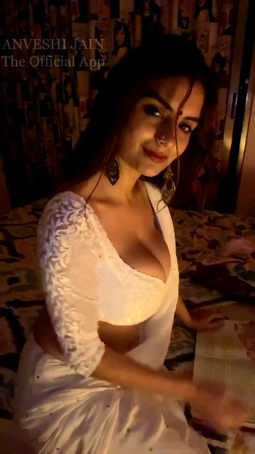 anveshi jain 7th white saree hot app live desi models