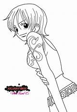 Nami Lineart sketch template