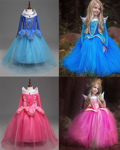 k405 cinderella aurora girls princess costume dress fairy