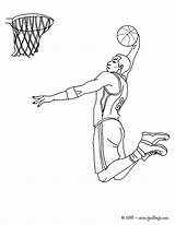 Baloncesto Dunk Slam Línea sketch template