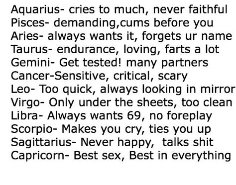 astrological signs sex wild anal