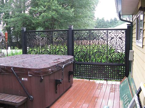 Privacy Panel For Hot Tub On Deck Decks And Fencing
