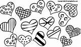 Hearts2 Valentines Pages Coloring sketch template