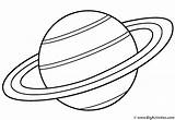 Coloring Saturn Planet Planets Space Kids Pages Print sketch template