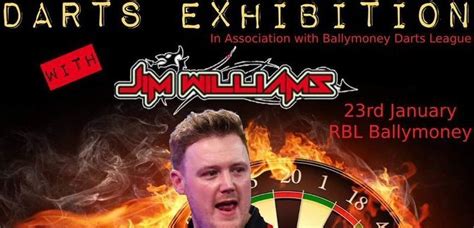 jim williams darts exhibition coming  ballymoney rbl ballymoney bubble