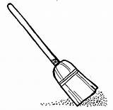 Broom Clipart Drawing Outline Sweeping sketch template