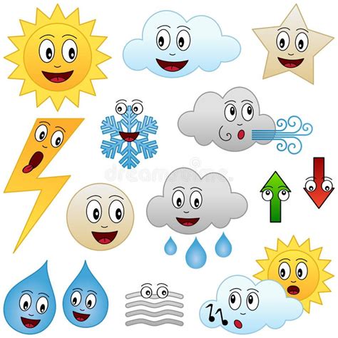 cartoon weather collection stock photography image