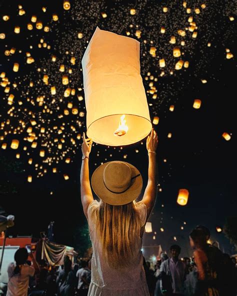 magical yi peng    lantern festival  chiang mai
