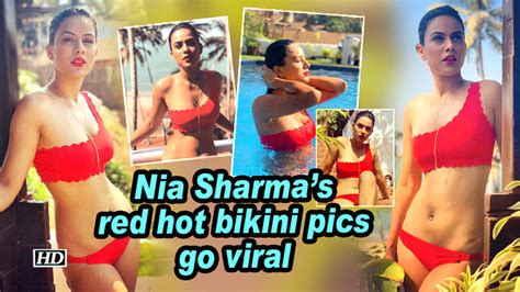 Nia Sharma S Red Hot Bikini Pics Go Viral Newsr Video