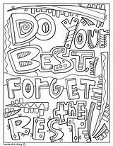 Testing Quotes Coloring Pages Educational Do Classroom Encouragement Doodles Printable Quote Classroomdoodles Rest Forget Kids Sheets Colouring Adult Try Choose sketch template