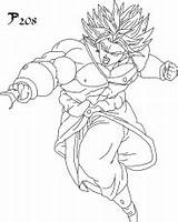 Coloring Broly Pages sketch template