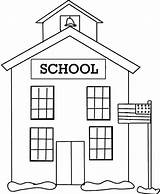 Coloring School House Pages sketch template