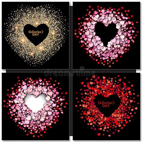 black valentines day background stock vector illustration  glowing