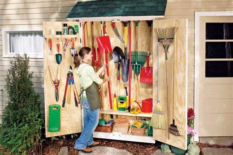 build  garden tool cabinet australian handyman magazine