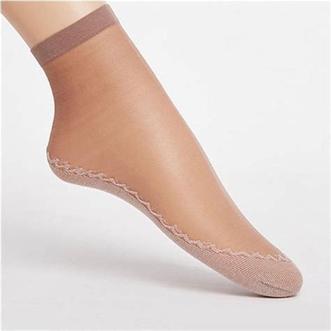 1 5 pairs sexy ultra thin elastic silky short silk