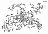 Krippe Nativity Malvorlage Malvorlagen Weihnachtskrippe Ausdrucken Maria Happycolorz Nikolaus Weihnachtsmann Josef Tannenbaum Grundschule Manger Schlitten sketch template