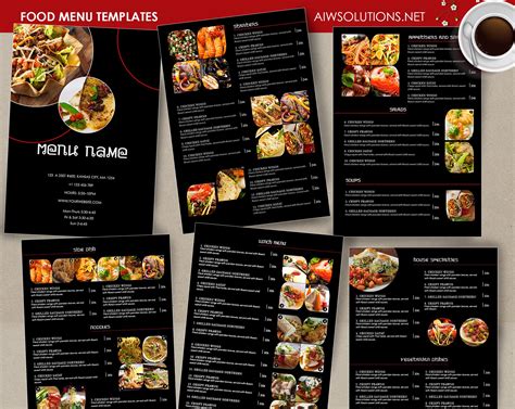 food menu template id indesign templates creative market