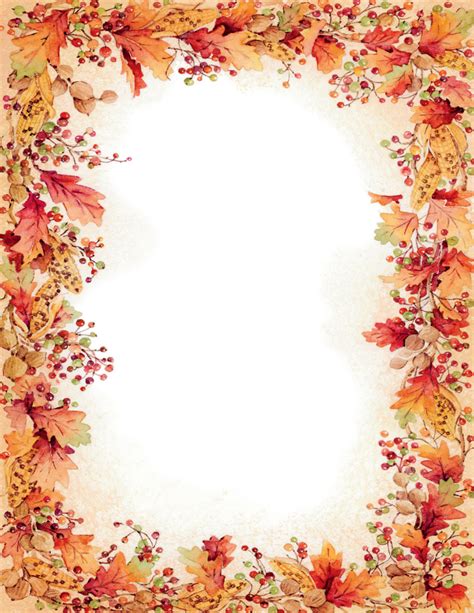images   printable fall harvest borders fall page