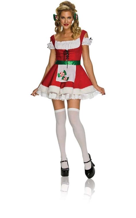 sexy christmas candy mrs santa claus fancy dress adult womens costume