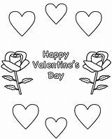 Coloring Hearts Roses Pages Valentines Library Clipart sketch template