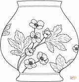 Vase Coloring Printable Pages Template Flower Decorations Crafts Flowers Color Pattern Drawing Letter Templates Supercoloring Greek Patterns Mandala Paper Pottery sketch template