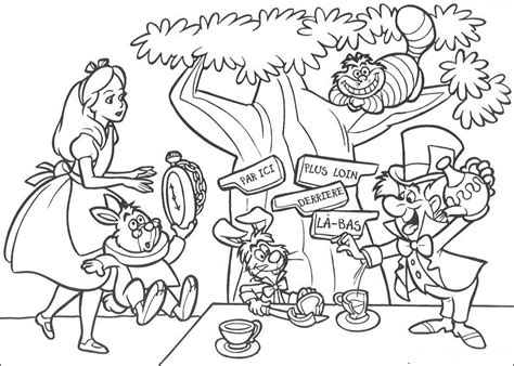 fun coloring pages alice  wonderland coloring pages
