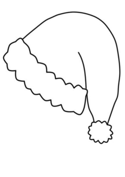 santa hat coloring pages pictures christmas stencils christmas hat