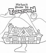 Coloring Pages Disney Disneyland Book Cruise Mickey House Epcot Drawing Toontown Kids Magic Kingdom Mouse Printable Walt Ships Popular Pgs sketch template
