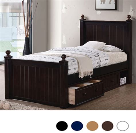 dillon extra long twin wood bead board bed xl beds  trundle