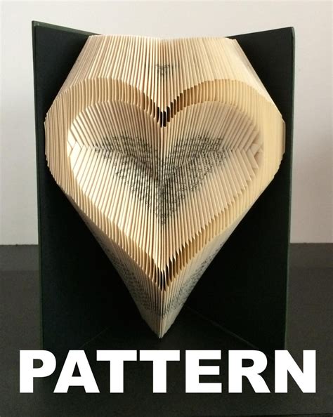 book folding pattern love heart  instructions etsy australia