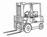 Truck Coloring Pages Semi Drawings Forklift Fork Lift Kids Clipart Clip Sketch Trucks Library Equipment Boys Cliparts Pallet Front Storage sketch template