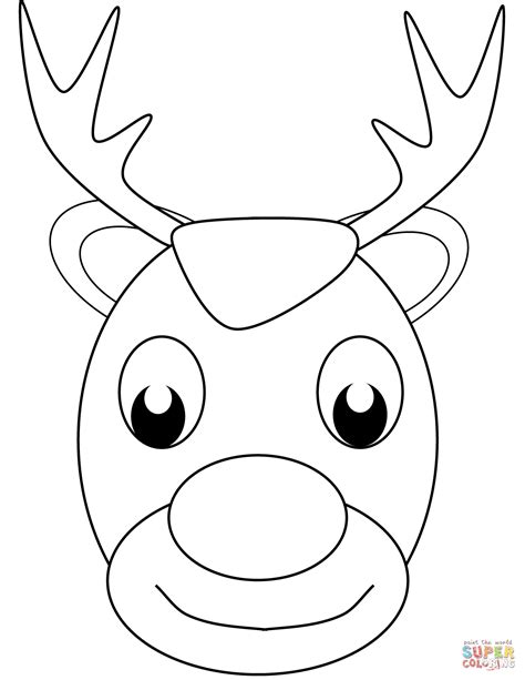 reindeer face drawing  getdrawings
