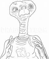 Et Draw Terrestrial Extra Coloring Pages Drawing Step Burton Tim Alien Drawings Printable Sheet Dragoart Sketch Colouring Sheets Pencil Wonderland sketch template